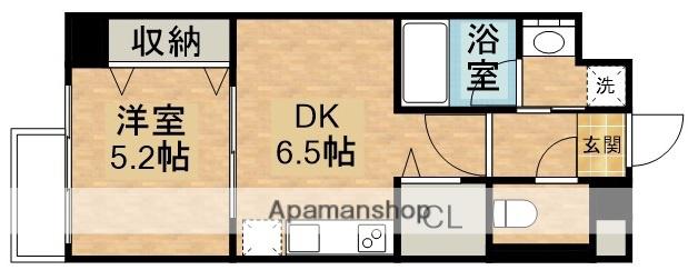 LAMPAS東古松(1DK/4階)の間取り写真