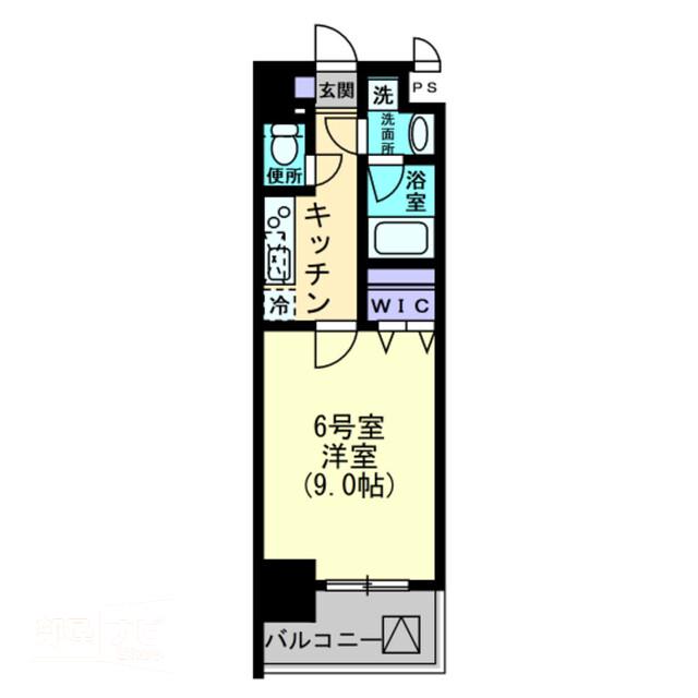 SOLANA HIGASHIFURUMATSU(1K/3階)の間取り写真