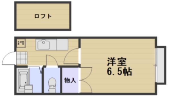 メゾンドゥクロワ (1K/1階)の間取り写真