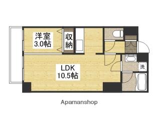LST表町Ⅲ(1LDK/3階)の間取り写真