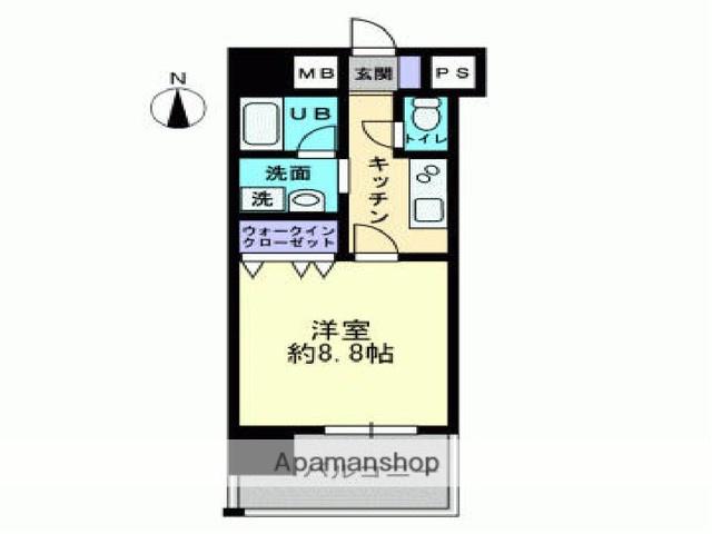 ハアラン高柳(1K/11階)の間取り写真