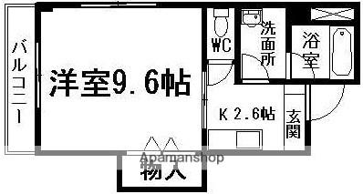 ミルフォード定森Ⅱ(1K/8階)の間取り写真