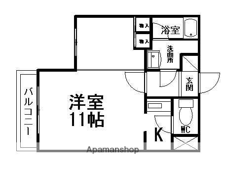 フォーラム伊島 一番館(2K/3階)の間取り写真