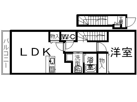 メゾンフォルテ(1LDK/2階)の間取り写真