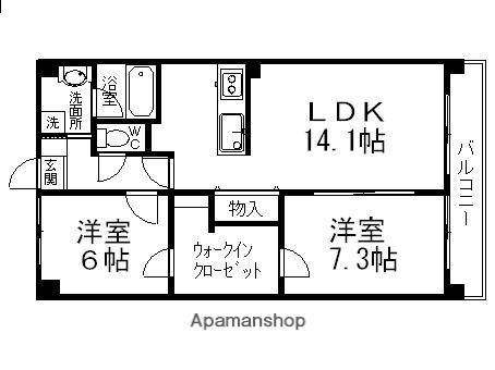 OWL STYLE 森下町(2LDK/4階)の間取り写真