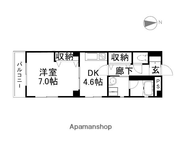 ファルマ(1DK/5階)の間取り写真