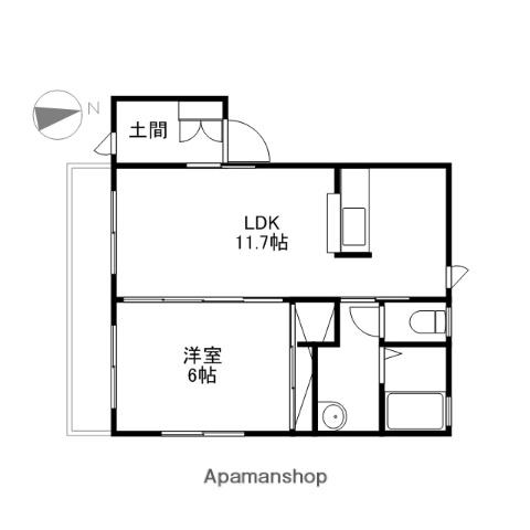 ブルームA&K(1LDK/2階)の間取り写真