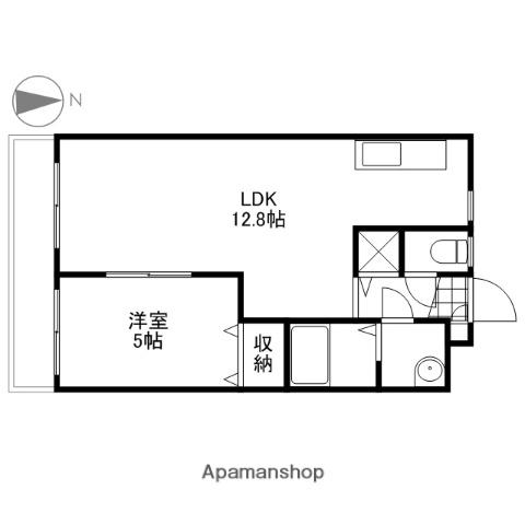 CASA TEN(1LDK/3階)の間取り写真