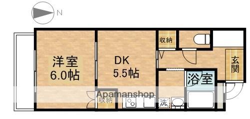 パルロイヤル東島田(1DK/3階)の間取り写真