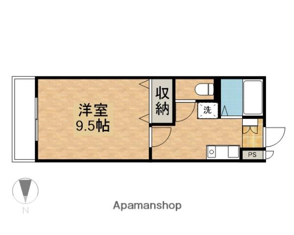 PALAZZOWAKO(1K/6階)の間取り写真