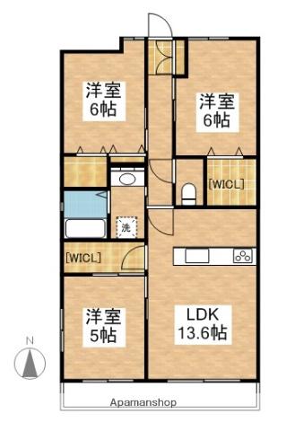アルファスマート野田(3LDK/8階)の間取り写真
