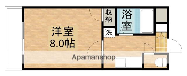 クレセール下伊福(1K/2階)の間取り写真