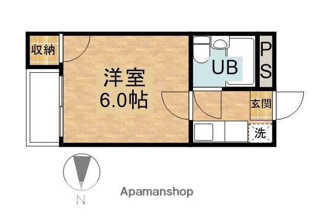 富コーポ(1K/1階)の間取り写真