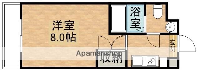 ル・マンジュ津高(1K/1階)の間取り写真