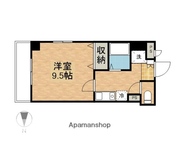 PALAZZOWAKO(1K/3階)の間取り写真