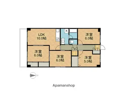 21ハイツ辰巳(4LDK/2階)の間取り写真