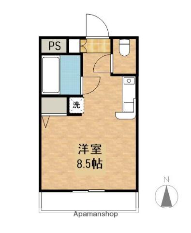 河合レジデンス(1K/1階)の間取り写真