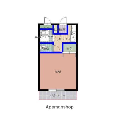 リンデンハイム(ワンルーム/2階)の間取り写真