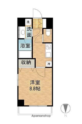 THE MODERN 表町(1K/7階)の間取り写真