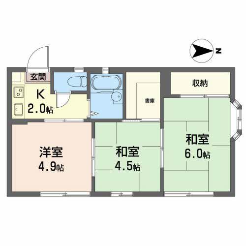 パークハイムふくい(3K/1階)の間取り写真