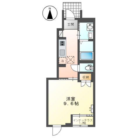 ファミリア(1K/1階)の間取り写真