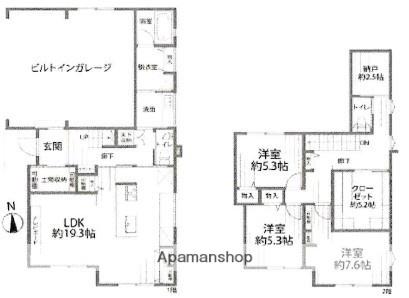 山陽本線 高島駅(岡山) 徒歩5分 2階建 築6年(3LDK)の間取り写真