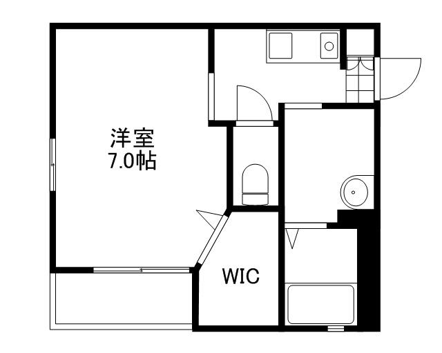 アンシャンテ(1K/1階)の間取り写真