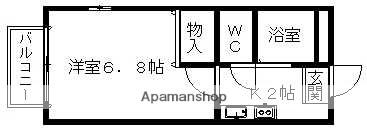 ミレニアム富町(1K/2階)の間取り写真