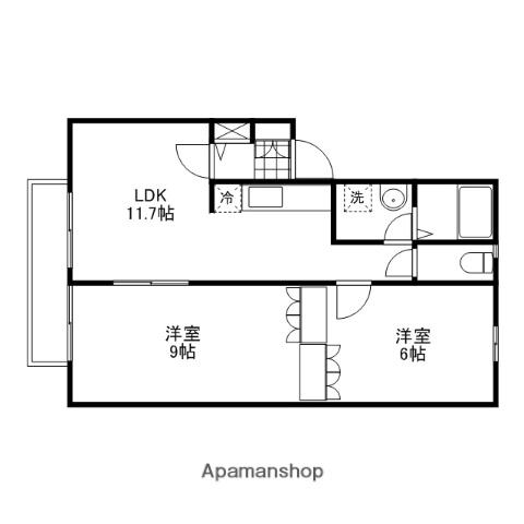 アーバンFC棟(2LDK/2階)の間取り写真