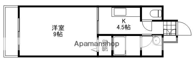 エアラウンズ桑田町(1K/5階)の間取り写真