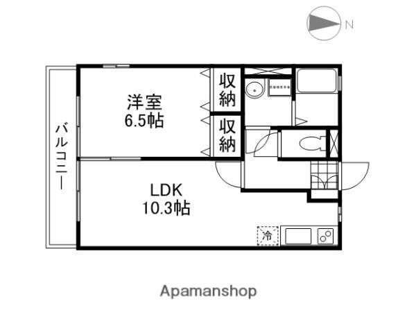 イマジンⅠ(1LDK/2階)の間取り写真