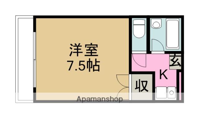 マスカットマンション東棟(1K/1階)の間取り写真