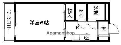 レジデンス三松(1K/2階)の間取り写真