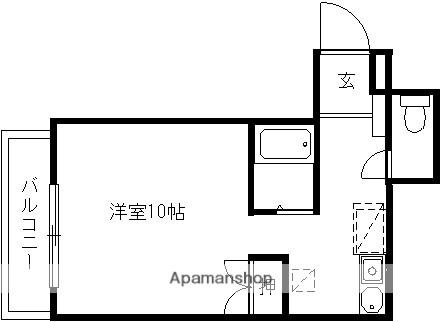 YKハイツ(1K/2階)の間取り写真