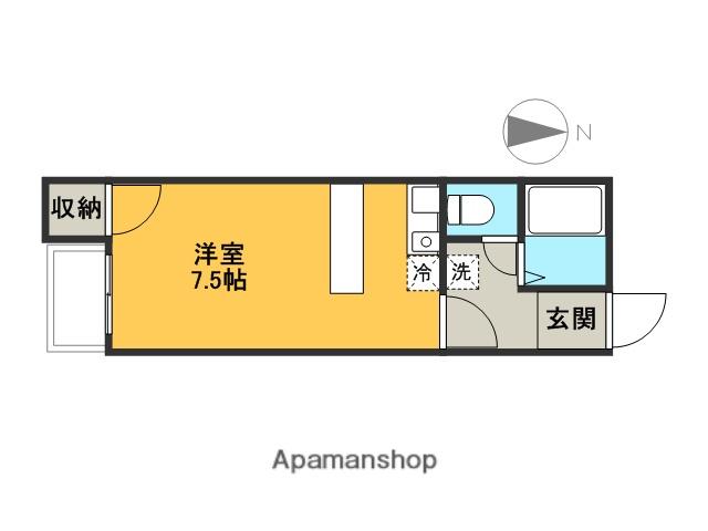 パルシェハイツ(1K/3階)の間取り写真