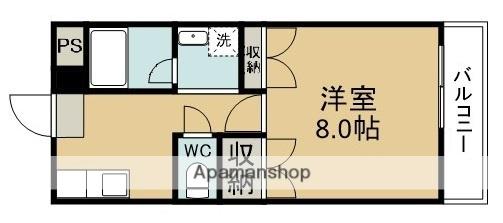 マンションイーグル(1K/3階)の間取り写真