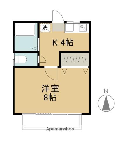 コーポハーベスト(1K/1階)の間取り写真