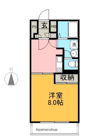 カーサ・ナリトモ中庄(1K/6階)の間取り写真