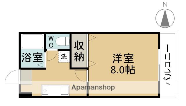 サンハイツたなか(1K/3階)の間取り写真