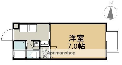 エスポワール千草(1K/2階)の間取り写真