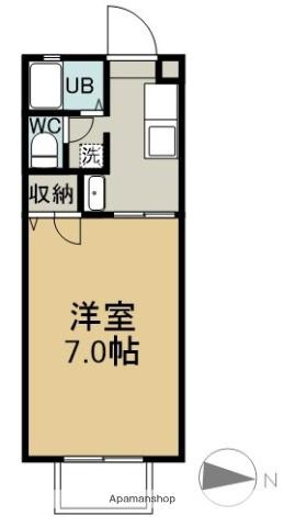 エスポワール千草(1K/1階)の間取り写真