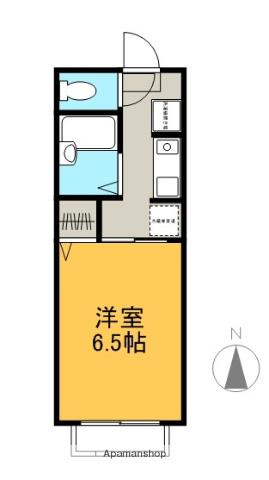 ツインコーポラスA(1K/1階)の間取り写真