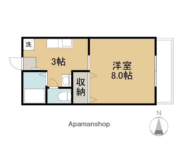 サンステート(1K/2階)の間取り写真