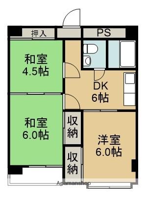 カレント中庄(3DK/2階)の間取り写真
