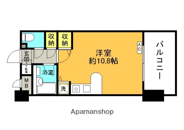 アーバンビュー倉敷カレッジコート(ワンルーム/2階)の間取り写真