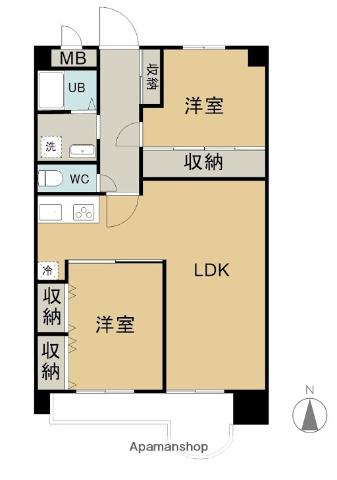 グリーンハウス松島G3(2LDK/3階)の間取り写真