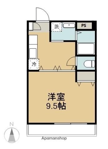 コスモ21(1K/2階)の間取り写真
