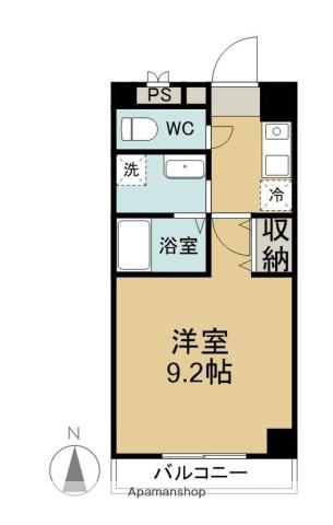 ニューレジデンス・コスモ(1K/4階)の間取り写真