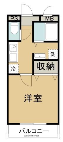 ラ・フォーレ24(1K/1階)の間取り写真