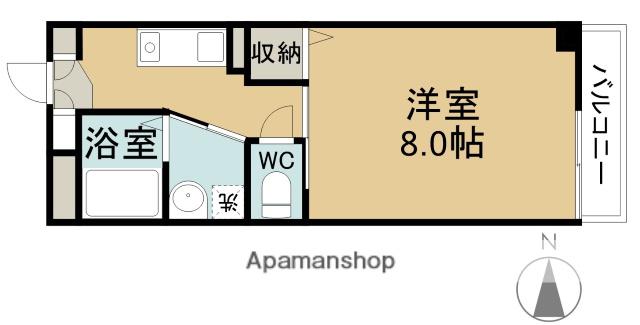 イーグルⅡ(1K/2階)の間取り写真